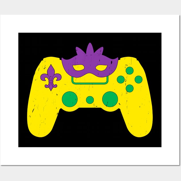 Video Game Shirt Mardi Gras Video Game Lover Wall Art by Nikkyta